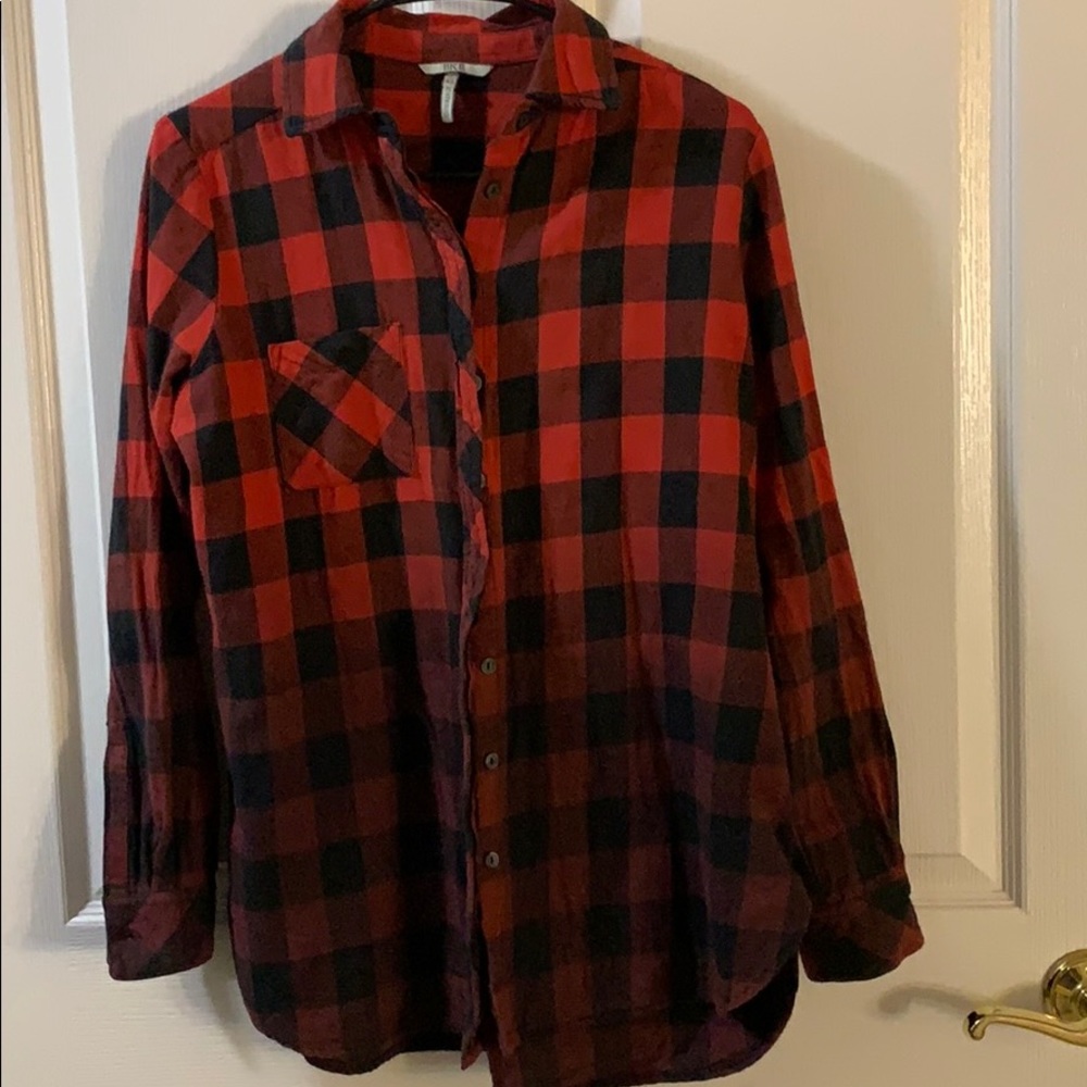 BKE Women’s Boyfriend Flannel Shirt XS